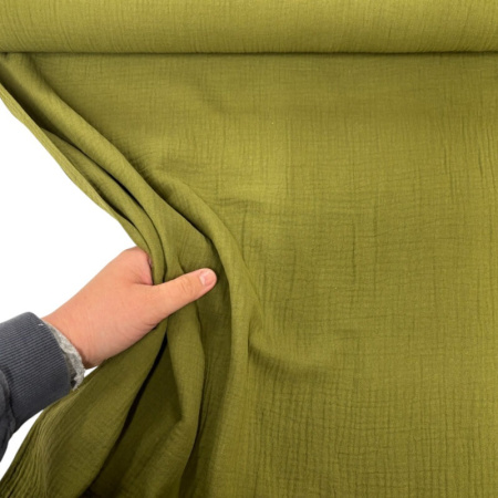 Olive Green Double Gauze