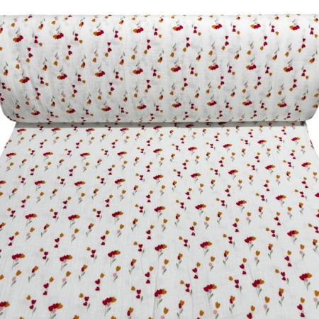 Heart Flowers Double Gauze