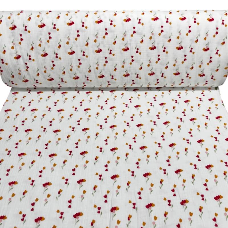 Image of Heart Flowers Double Gauze