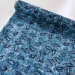 Blue Paisley Dressmaking Cotton Batik