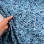 Blue Paisley Dressmaking Cotton Batik