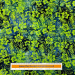 Lime Tropical Garden Dressmaking Cotton Batik