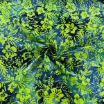 Lime Tropical Garden Dressmaking Cotton Batik