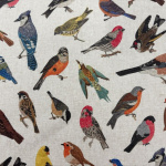 British Birds Linen Look Panama
