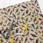 British Birds Linen Look Panama
