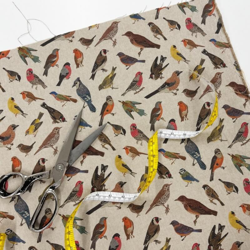 Image of British Birds Linen Look Panama