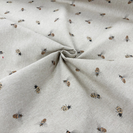 Busy Honey Bee Linen Look Panama