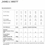 James Brett Sweater and Cardigans Pattern JB885