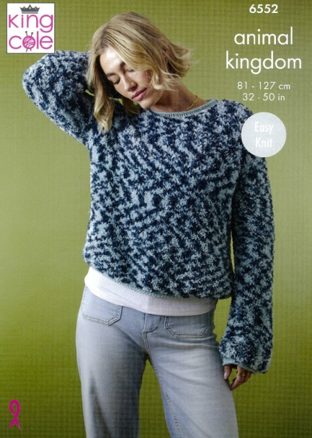 King Cole Sweater and Cardigan Pattern 6552