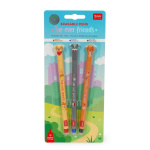 Legami Milano Fur-ever Friends 0.7mm Erasable Pen Set