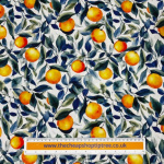 Tropical Oranges Linen Rayon