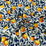 Tropical Oranges Linen Rayon