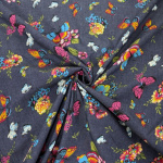 Bold Butterflies Cotton Chambray