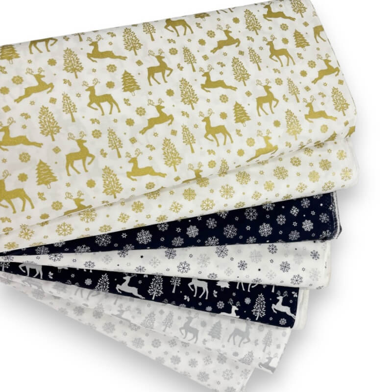 Image of Scandi Metallic Christmas Cottons