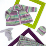 James Brett Matinee Coat, Hat and Blanket Pattern JB683