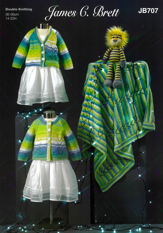 Image of James Brett Cardigans and Blanket Pattern JB707