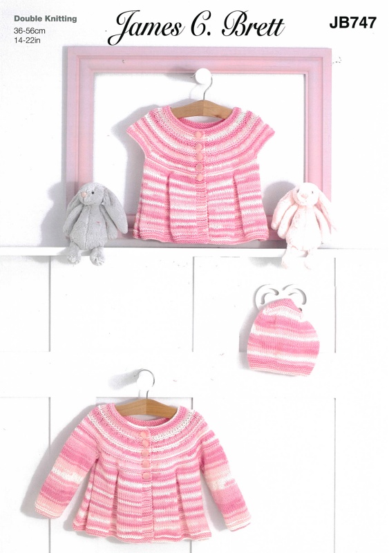 Image of James Brett Cardigans and Hat Pattern JB747
