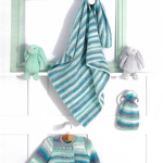 James Brett Cardigan, Blanket and Hat Pattern JB747