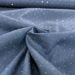 Diamanté Stud Cotton Chambray