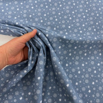 Flowers with Seeds Cotton Chambray