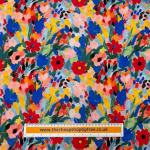 Summer Party Flowers Cotton Poplin