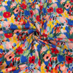 Summer Party Flowers Cotton Poplin
