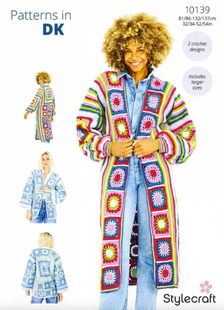 Stylecraft Crochet Coat and Jacket Pattern 10139