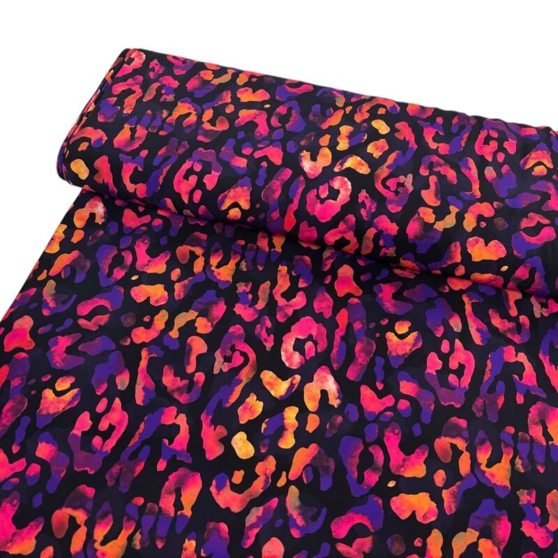 Image of Jungle Fever Leopard Print Viscose Challis