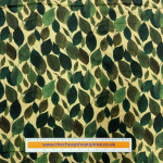 Bold Green Leaves Viscose Sateen