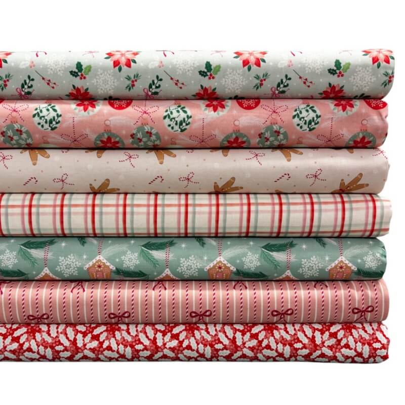 Image of Baubles & Bows Christmas Cotton