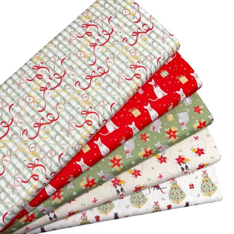 Image of Festive Felines Christmas Cottons