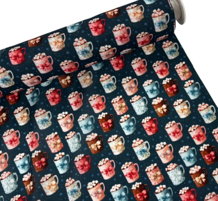 Cosy Cocoa Christmas Polycotton