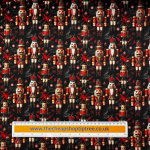 Nutcracker Noel Christmas Polycotton
