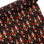 Nutcracker Noel Christmas Polycotton