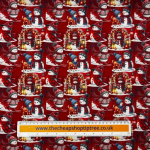 Frosty Friends Red Christmas Polycotton