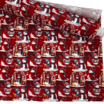 Frosty Friends Red Christmas Polycotton