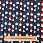 Winter Gonks Navy Christmas Polycotton