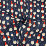 Winter Gonks Navy Christmas Polycotton