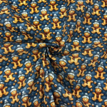 Gingerbread Joy Christmas Polycotton