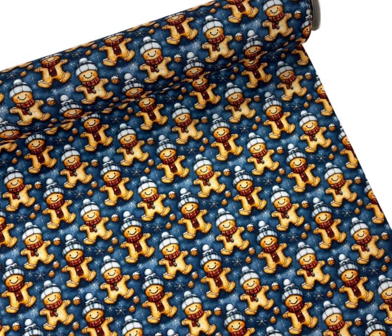 Image of Gingerbread Joy Christmas Polycotton