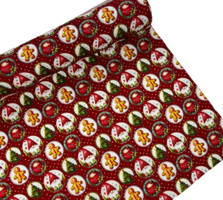 Festive Treats Red Christmas Polycotton