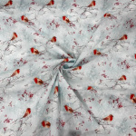 Icy Robin Christmas Polycotton
