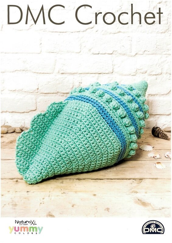 Image of DMC Crochet Shell Cushion Pattern
