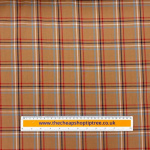 Orange Cotton Check Shirting
