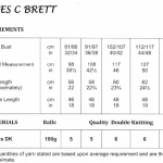 James C Brett Sweater Pattern JB905