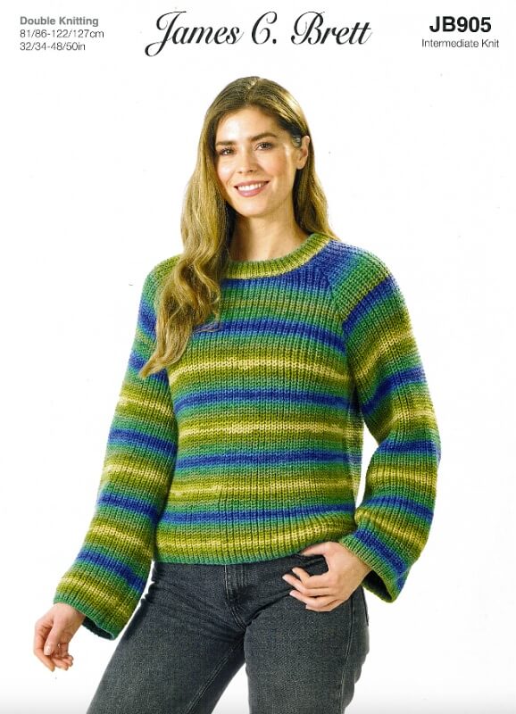 Image of James C Brett Sweater Pattern JB905