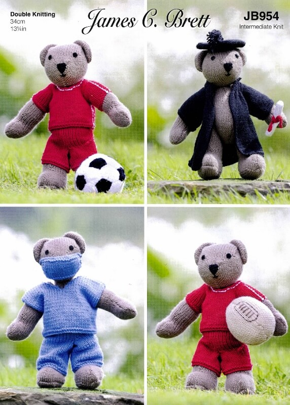 Image of James C Brett Mascot Teddy Pattern JB954