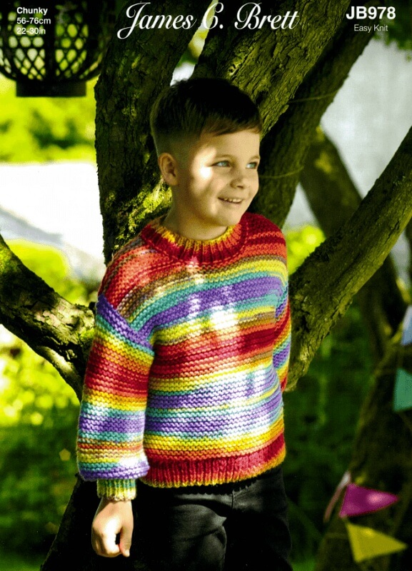 Image of James C Brett Sweater Pattern JB978
