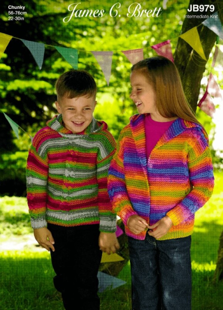 James C Brett Cardigan and Sweater Pattern JB979