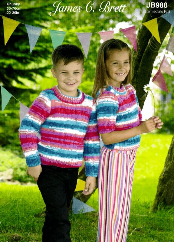 Image of James C Brett Top and Sweater Pattern JB980